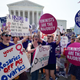 Abortion-rights activists cheer after the U.S. Supreme Court strikes down a Texas law placing extra restrictions on abortion clinics June 27, 2016, outside the Supreme Court in Washington, D.C.
MANDEL NGAN/AFP/Getty Images